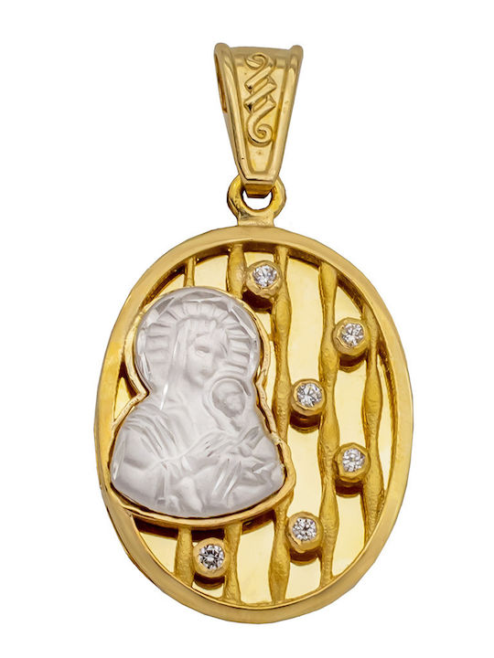 Savvas Design Charm Φυλαχτό με Πέτρες με Ζιργκόν