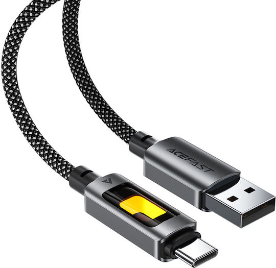 Acefast USB 2.0 Cable USB-C male - USB-A 18W Μαύρο 1.2m