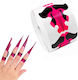 500 Double Thickness Nail Forms Manicure Pointed Butterfly Shape