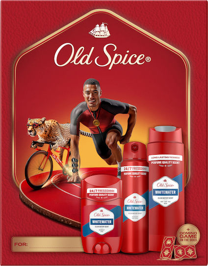 Old Spice Ironman Gift Set With Deodorant Stick Spray And Shower Gel Whitewater 24 Hour Freshness For Daily Use Scent With Quality Long Lasting Fragrance