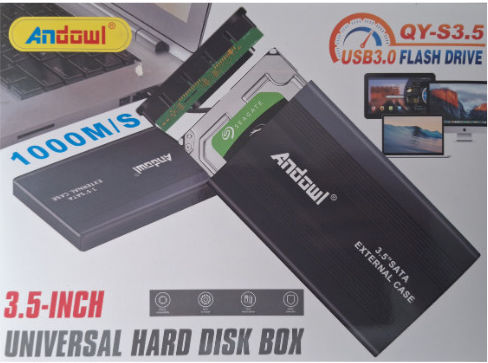Andowl Θήκη για Σκληρό Δίσκο 3.5" SATA III με σύνδεση SATA / USB 3.0