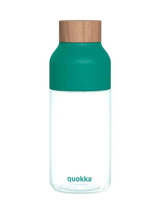 Quokka Bottle Water Glass with Screw Cap Green 570ml