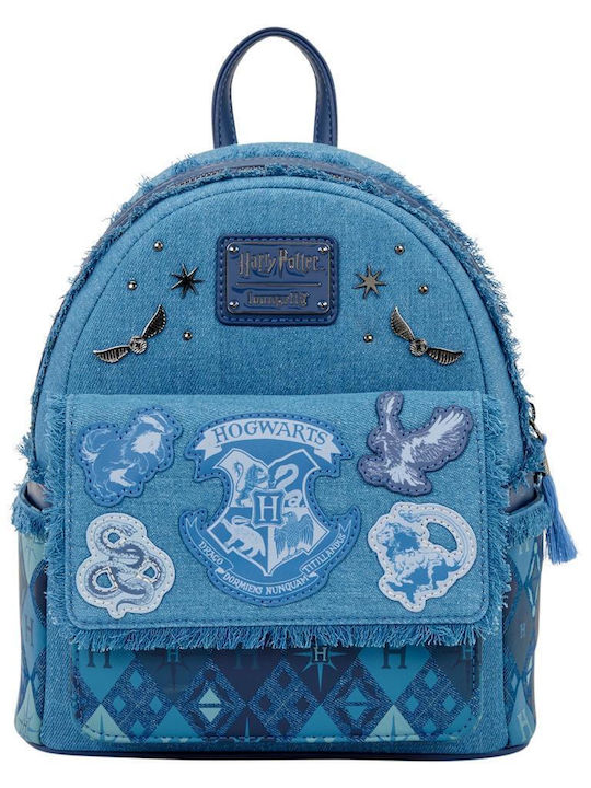 Loungefly Παιδική Τσάντα Πλάτης Μπλε 22.8x22.8x26.6εκ. Warner Bros Harry Potter Denim Mini