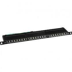Inline Shielded Cat.6 Patch Panel 24 Ports 19" 0.5u Inline Il76224b Inline Shielded Cat.6 Patch Panel 24 Ports 19" 0.5u Inline Il76224b