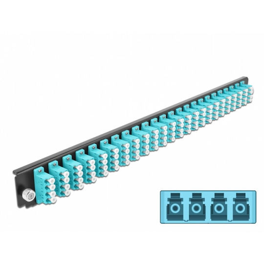 Delock Delock 43372 Front Patch Panel 19" 24-port Lc Quad Om3 Case Light Blue