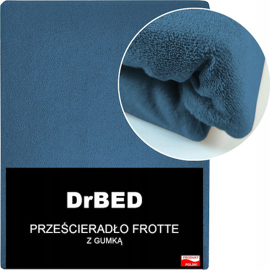 Drbed Protecție pentru Saltea Semi-dublu cu Fustă Albastru 120x200cm