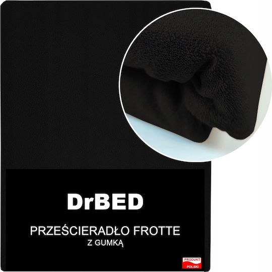 Drbed Protective Cover King Size with Skirt Black 180x200cm