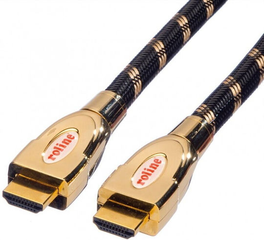 Roline Cablu HDMI 4K Auriu Ultra HD Cu Ethernet 3m Roline 11.04.5692