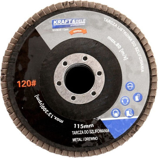 Kraft & Dele Foaie de șlefuire pentru șlefuitor excentric K120 115mmx115mm Set 10buc