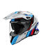 Airoh Commander 2 White / Red Gloss Motorcycle Helmet On-Off ECE 22.06 1450gr with Pinlock and Sunvisor