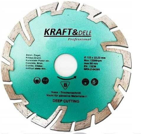 Kraft & Dele Δίσκος Κοπής Δομικών Υλικών 125mm