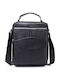 Leather Men's Shoulder / Crossbody Bag Black