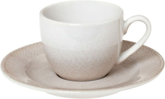 Cryspo Trio Cup Coffee Porcelain White 110ml