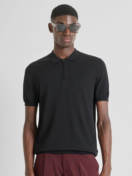 Antony Morato Polo Herrenbluse Kurzarm Schwarz