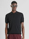 Polo Herrenbluse Kurzarm Schwarz