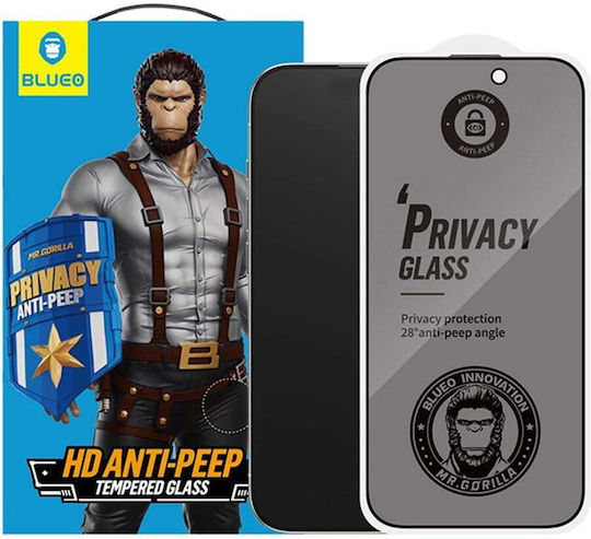 Blueo Privacy Tempered Glass Negru (iPhone Air)
