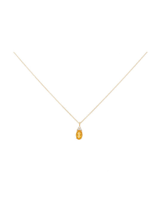 Kontopoulos Necklace from Gold 14K with Diamond