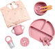 Lupin Feeding Set made of Silicone Pink 10pcs