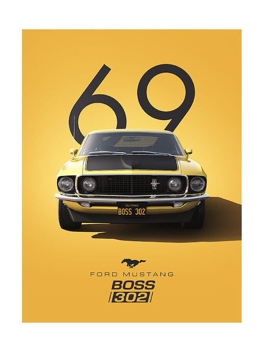 Poster Ford Mustang Boss 302 Cr004 50cm X 70cm