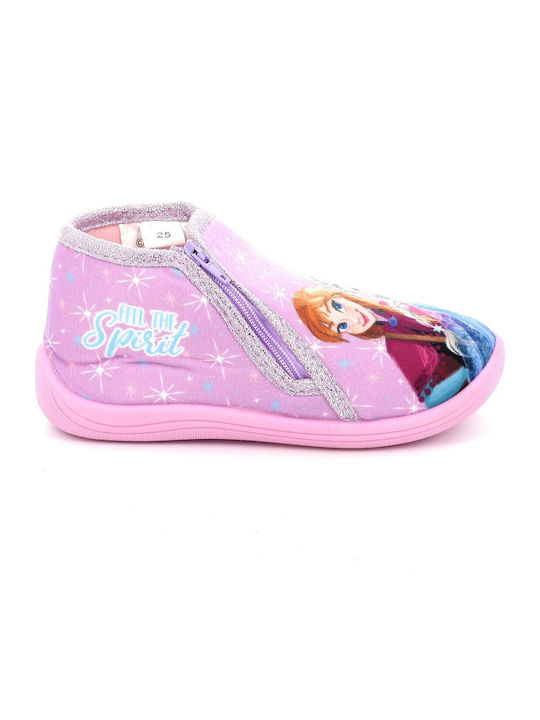 Kids Slippers Boots Purple Frozen
