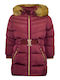Kids Parka Long with Hood Burgundy