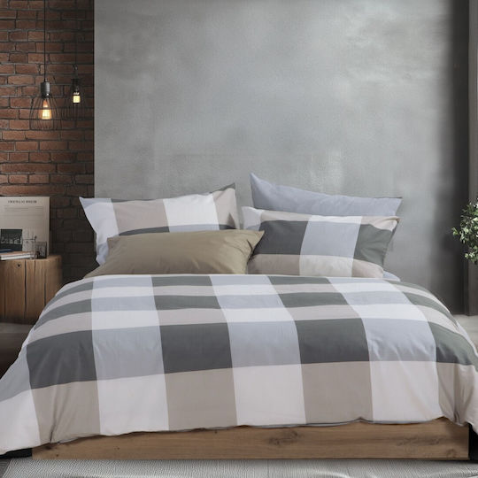 Nef-Nef Homeware Set Single 170x240 Casual Check Grey