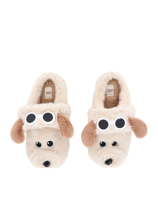 Winter Women's Slippers Beige