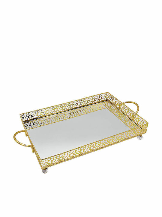 Kaliso Wedding Tray made of Metal with Mirror Gold 1pcs