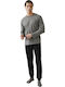 Minerva Men's Winter Pajamas Set Grey Striped