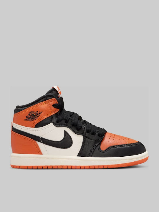 Jordan Jordan 1 Детски маратонки High Оранжеви