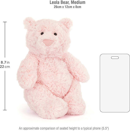 Jellycat Λούτρινο Αρκουδάκι Ροζ 26 εκ.