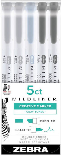 Zebra Textmarker Grey 15Stück