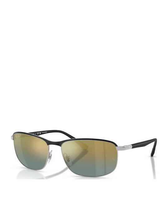 Ray Ban Chromance Men's Sunglasses with Black Metal Frame and Yellow Gradient Polarized Mirror Lens RB3671CH 9144J0