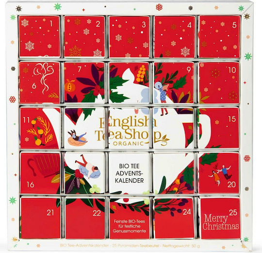 English Tea Shop Organic Product Red Tea Advent Calendar 25 Bags