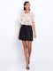 Hoch tailliert Mini Rock Black