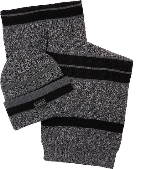 Boston Beanie Ανδρικός Σκούφος με Rib Πλέξη σε Γκρι χρώμα