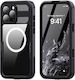 Redpepper 360 Full Cover Σιλικόνης Αδιάβροχο Μαύρο (iPhone 16 Pro)
