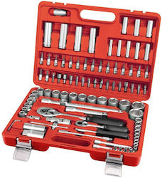 Set Chei Tubulare Bit Extol 4 32 Mm 1/4" 1/2" Cr-v 94 Bucăți Set Chei Tubulare Bit Extol 4 32 Mm 1/4" 1/2" Cr-v 94 Bucăți