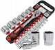 Set Chei Cu Clichet 18 Tubulare Verke V39090 8-32 Mm 1/2"