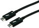 Roline Thunderbolt 4 Cable Roline 11.02.9044 USB Type-C Passive 8K 60Hz 40Gb 100W T-T 0.8m Black