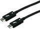 Roline Thunderbolt 4 Cable Roline 11.02.9046 USB Type-C Passive 8K 60Hz 40Gb 100W T-T 1m Black