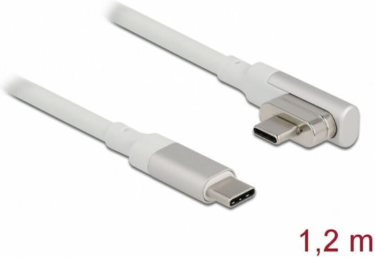 Delock Thunderbolt 3 USB-C Magnetic Cable Straight/90 Degree Angle 4K60Hz/100W 1.2m White Delock 86703