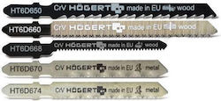 Hogert Ht6d690 Set De 5 Lame Pentru Fierăstrău Pendular 1 În 5