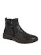Leder Stiefeletten Damen Schwarz