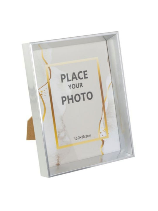 Wooden Photo Frame with Silver Frame