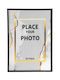 Wooden Photo Frame with Black Frame