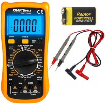 Digital Multimeter Kraft&dele Equipped A Large Backlit Lcd Display Kd11297