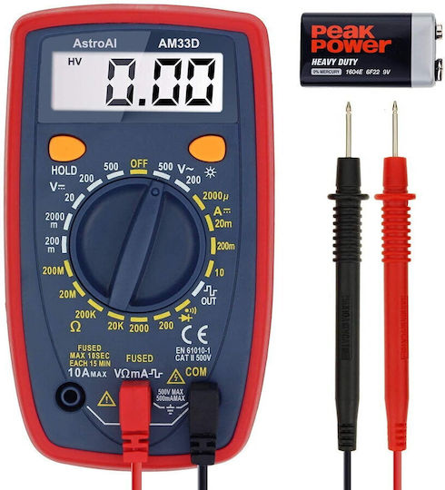 Astroai Digital Multimeter Astroai Am33d 2000 Counts Continuity Measurement Ac Dc Voltage Direct Current Resistance Diode