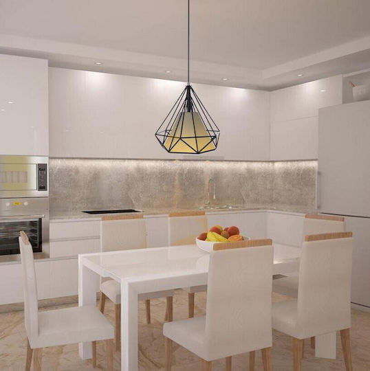 VenCore Pendant Light Black with Socket E27 25x25cm