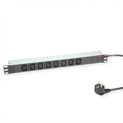 Roline 19" Extensie Pdu Schuko La Iec C13 Aluminiu 2m Roline 19.07.1628